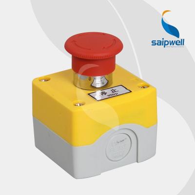 China PC/ABS Saipwell IP65 Emergency Switch CE Emergency Stop Switch China Supplier Electric Emergency Stop Push Button for sale