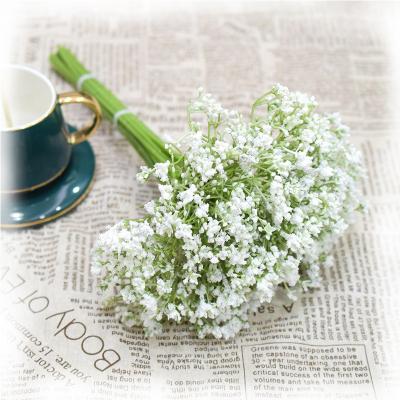 China Wholesale Dried Yarn Multiple Color Babysbreath Natural Dried Flower+Silk Cloth+ Plastic+ Natural Dried Preserved Gypsophila Flower Bouquet for sale