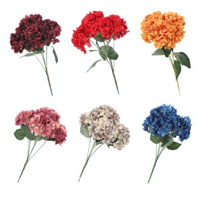 China Wholesale Real Touch Cloth+ Plastic+ Wire Artificial Butterfly Flowers Factory Supply High Quality Silk Hydrangea Bulk Artificial Butterfly Flowers for sale