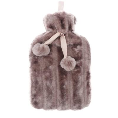 China Printed Cloth 2000ml Wholesale Portable Super Soft Anti-Scald Cheap High Quality Warm Hot Water Bottle Knitted Sweater Bag Coral Cover for sale