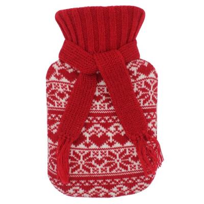 China Printed Cloth large capacity water-filling waist warmer support hot water bottles bag reusable winter with waist cover for sale