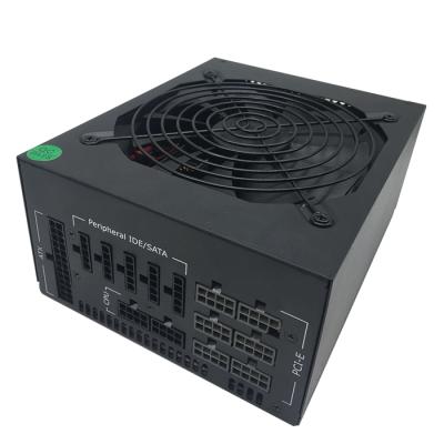 China Full PSU ATX 1600W Power Supply 6GPU Desktop Graphics Card Modular 80+ for sale