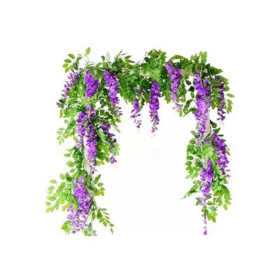 China Vintage New Arrival Products Bulk Sale Hanging Flower Wire Flowers Artificial Wisteria for sale