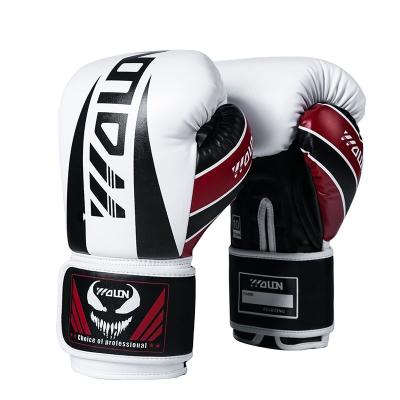 China Pro Odm Logo Real Leather Design Your Custom OEM Wolon Layers Functional High Quality Training Leather Clean Boxing Gloves for sale