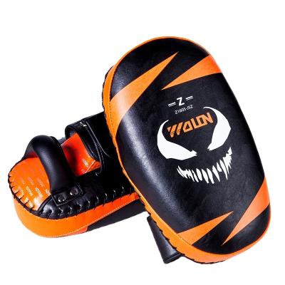 China PU Leather Orange Punch Muay Shield Martial Thai Kick Boxing Training Pads for sale