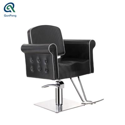 China Comfortable Suitable In Modern Luxury Hair Salon Salon Styling Chair Black Salon Styling Chairs for sale