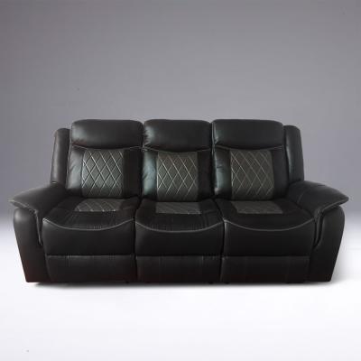 China (Other) Factory Price Adjustable Classic Furniture Recliner Leisure 3 Seaters Sofa Dining Genuine Leather Sectional Sofa for sale