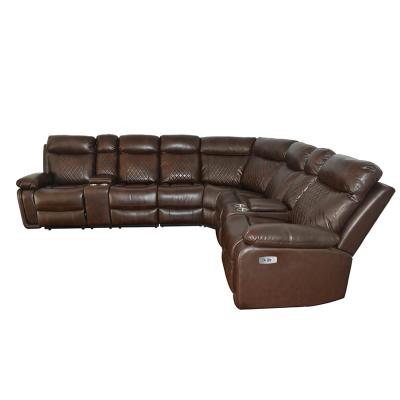 China Chesterfield Adjustable European Living Room Modern Designs Style Electric Recliner(Other) Sofa Set Customized Leather Sofas for sale