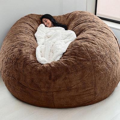 China Modern 7Ft Large No Fillers Sofa Lounger Bean Bags Bed Indoor Lazy Couch Cover Large Giant Bean Bag Sofa Chair For Adult Kids No Filler for sale