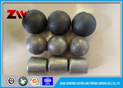 China Cement Plant grinding media balls in cast and forged , Surface hardness HRC 58-65 for sale