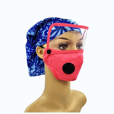 China Full Fit 2021 Face Mask Comfortable With Detachable Eye Shield Reusable Face Cover For With Valve Dust Face Mask With Eye Shield for sale