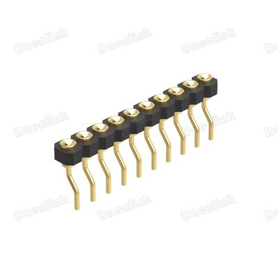 China PCB Dnenlink 2.00mm Pitch H1.27 Single Row SMT PogoPin Right Angle Connector for sale