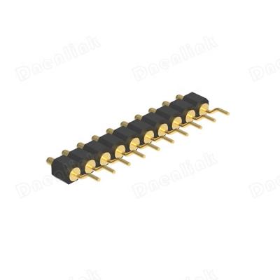 China Single Row H2.5mm Pitch Right Angel Male Header SMT Type PCB Dnenlink 2.54mm Pogo Pin Header Connector for sale