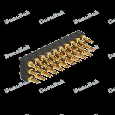 China PCB Dnenlink 3.00mm Pitch Row H2.5mm Header Solder Triple PogoPin Header Male Connector for sale