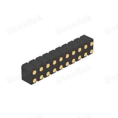 China Pitch Dnenlink 3.00mm PCB Pitch Row H4.0mm Double Concave Contact Header SMT Straight Female Type PogoPin for sale