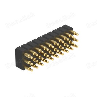 China PogoPin PCB Dnenlink 3.00mm Pitch Triple Row Header H4.0mm SMT Header Male Straight Type for sale