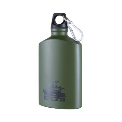 China Viable Leakproof Military Canteen Kettle Buckle Lid Oval Narrow MouthOutdoor Sports Lightweight Aluminum Water Bottle Flask for sale