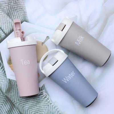 China PORTABLE Custom Logo Eco-Friendly Custom Logo Stainless Steel Travel Double Walled Coffee Mug With Handle for sale