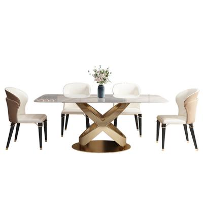 China Net red high-end Nordic single dining table and chair combination (the other) slate dining table adjustable modern lightweight home small luxury apartment for sale