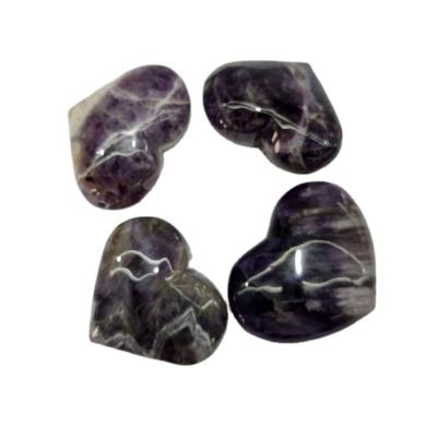 China Wholesale Natural Amethyst Dreamy Heart Crystals Stone China Folk Quartz Crafts for sale