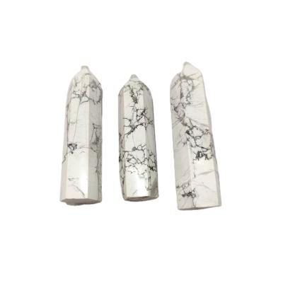 China China Wholesale Natural Stones Healing White Turquoise Crystal Quartz Points For Decoration for sale