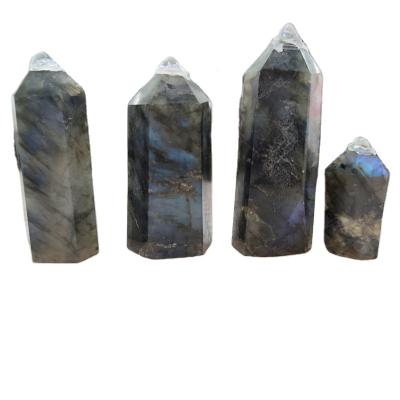 China Wholesale Natural Labradorite Crystal Quartz Points For Stone Decoration from China for sale