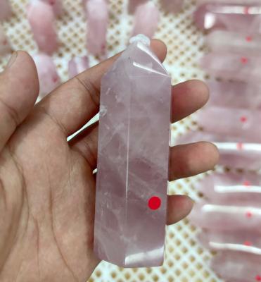 China Wholesale Natural Stones Rose Quartz Crystal Wand Point Crystals from China for Healing for sale