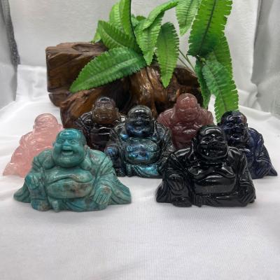 China High Quality Natural Stones Crystal Carving Maitreya Customized China Hand Made Crystal Crafts for sale