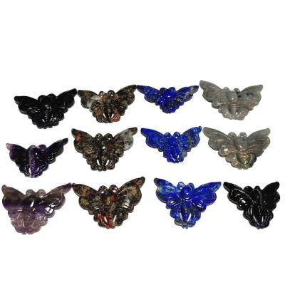 China China Wholesale Natural Gemstone Hand Carve Crystal Animal Butterfly For Gifts for sale