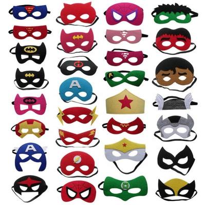 China Environmental Friendly Polyester Felt Polyester Environmental Friendly Material Felt Hero Mask Halloween Christmas Party Ball Mask Superhero Party for sale