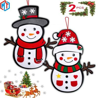 China Cute Felt Snowman DIY Toys Children's Educational Christmas Snowman Toy Christmas Ornament 31*58cm for sale