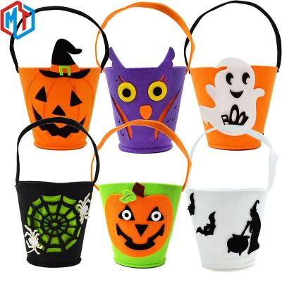 China Candy Bag Halloween Gift Candy Bag Cartoon Felt Styling Holiday Kids Cheerful Gift Bag 12cm for sale