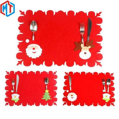 China Felt Christmas Dinner Mat Christmas Place Mat Viable Felt Christmas Snowman Decoration Mat for sale