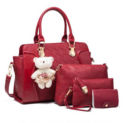 China Polyester Wholesale Women Bag Handbag Set Cheap Handbags From China 4 Pieces Set Handbags For Women 4 Pcs for sale