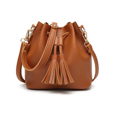 China 2021 Designers Handbags Vegan Daily Life Amazon Hot Sale Amazon Bucket Bag Leather Shoulder Girl Sling Bag for sale