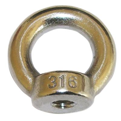 China General Industry Factory Sale JIS 1169 Galvanized Carbon Steel Eye Nut High Quality Drop Forged Marine Fastener Ring Nut for sale