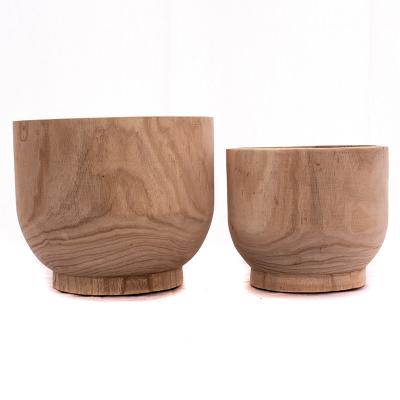 China 2020 Wholesale CLASSIC Decoration Art Planter Pot Wooden Flower Pot Crafts for sale