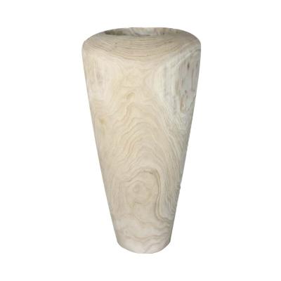 China CLASSIC long shape vase wooden crafts to dry artificial flower decoration container for sale