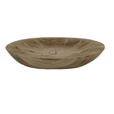 China CLASSIC Round Tray Wooden Pot Paulownia Solid Wood Garden Used Plant Pot Container Planting Pot for sale