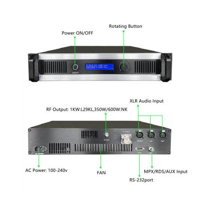 China Bargain Price FM Transmitter DSP Technology 350w For Church 87.5-108MHz Broadcast RS Radio Station FCC Certified for sale