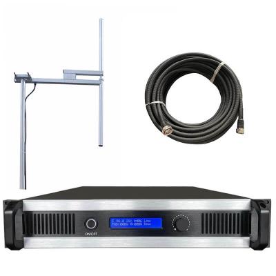 China 1.5KW FM transmitter + 1 bay dipole antenna + 30 meters wire with connectors for RS radio station 1.5KW-3 radio for sale