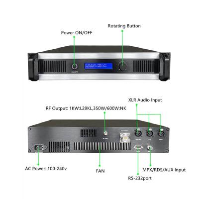 China 300W FM Broadcast Transmitter Full Pack 300W Transmitter Kit with 10 Radio RS - 300 W.P. 10 channel RS mixer for sale