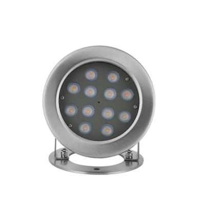 China High Quality DC24V Control 304 Stainless Steel DMX512 RGBW IP68 12w LED Bottom Water Light WN-UWL-02 for sale