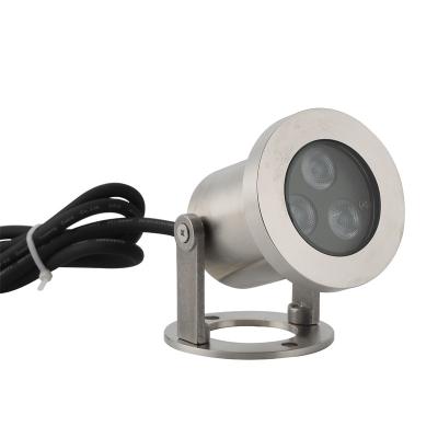 China DC24V Swimming Pool Control 304 Stainless Steel Light IP68 3w LED Monochrome Waterproof Underwater Light WN-UWL- for sale