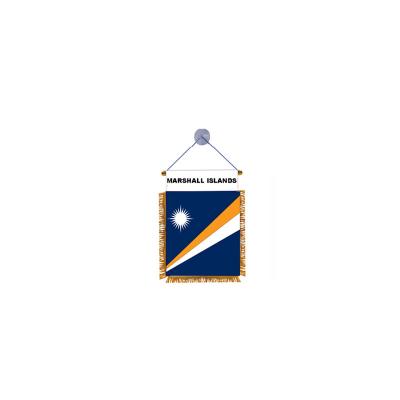 China Custom High Quality Car Decoration Polyester Marshall Islands Flag Car Hanging National Flag for sale