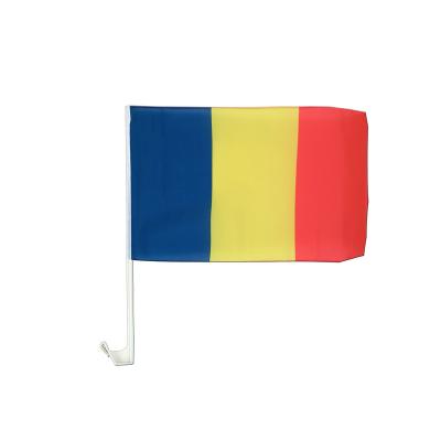 China 100D polyester; 110g Knitted Polyester Car Window Flag Wholesale Advertising Custom Car Flag for sale