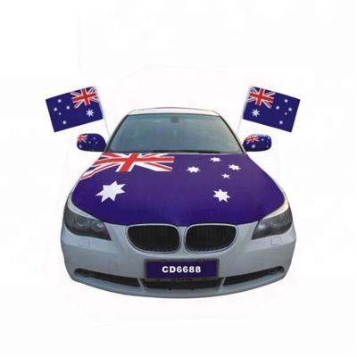 China Australia Flag Car Hood Cover Custom Printing Motor Flag Car Hook Custom Cover Scroll for sale