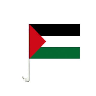 China Palestine Flag 22x33cm Gaza Car Flag Polyester Car Window Decoration National Palestinian Banners for sale