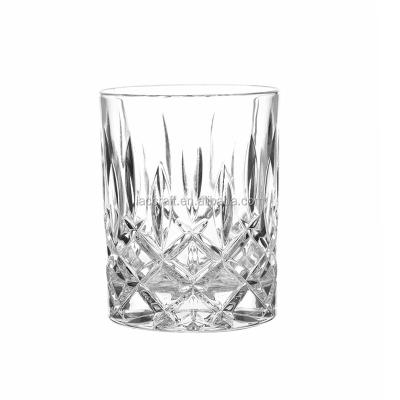 China Viable Whiskey Glass Spirit Diamond-Cut 2pcs Scotch Whiskey Rum Bourbon Tumbler for sale