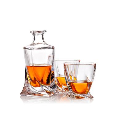 China Wholesale Viable Crystal Whiskey Glass Whiskey Decanter Set Wine Glass Set for sale